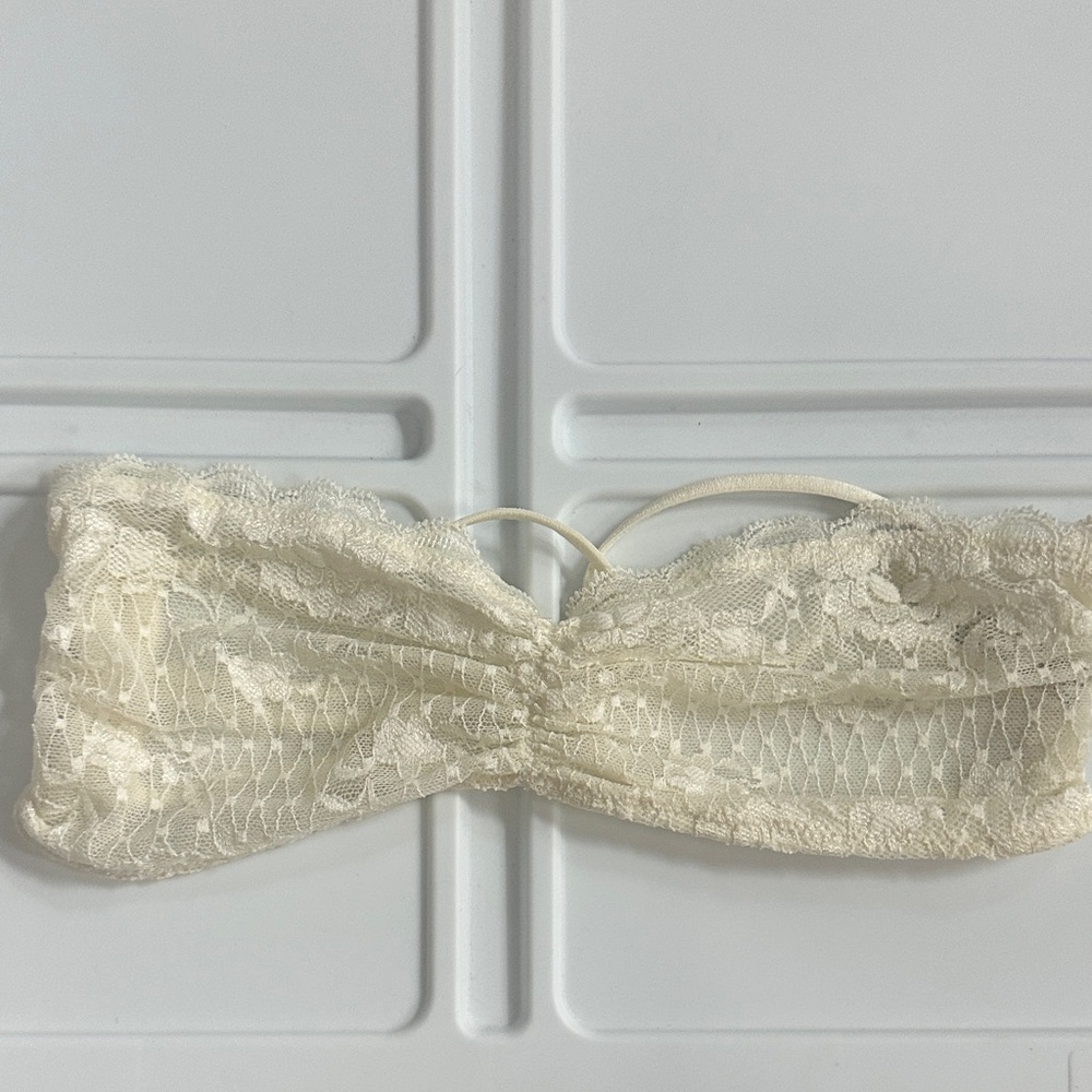 Free People Lace Bandeau in Cream